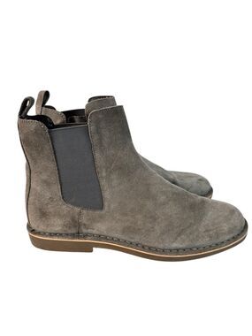 The Rail Mens Suede Chelsea Boots With Rubber Soles Size Grey Classic Casualcore